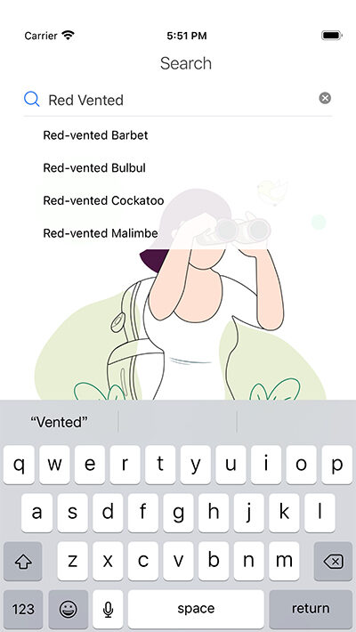 Search suggestions for “Red vented”